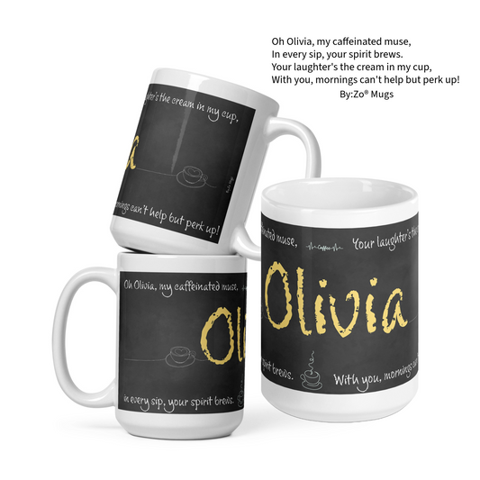 White glossy mug By:Zo