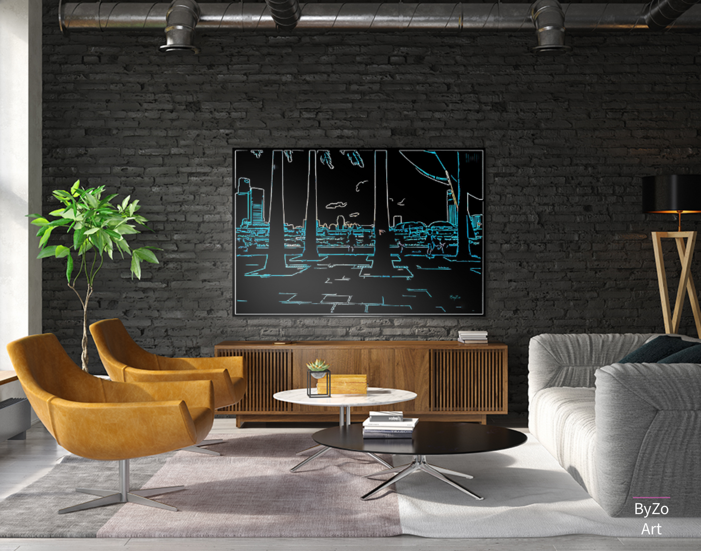 Sunset In Singapore - Original Photography And Digital Art Giclee Canvas Print Pictorem.com for ByZo Art