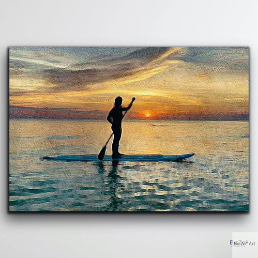 Beautiful Island SILHOUETTE and SUNSET Canvas Print Digital Art from Original Photograph By:Zo® - By:Zo