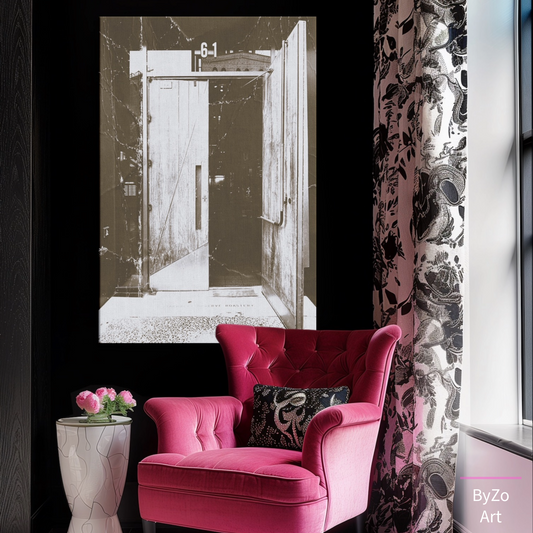 Wrapped Canvas "The Charm of a City That Never Sleeps, One Door at a Time" NYC teelaunch