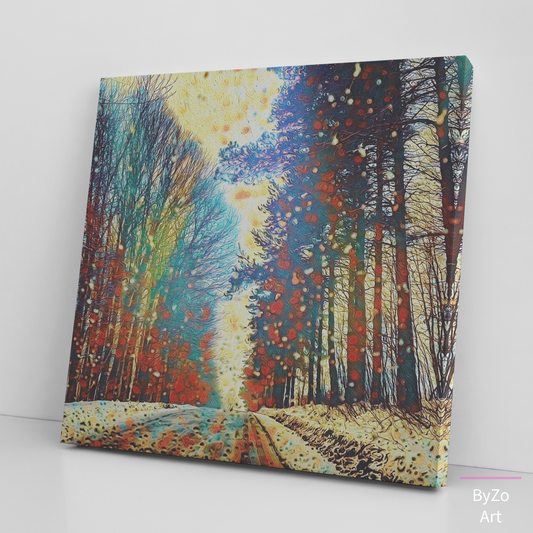 Square Wrapped Canvas "Chilly Route" Original Photography Mixed Media - By:Zo