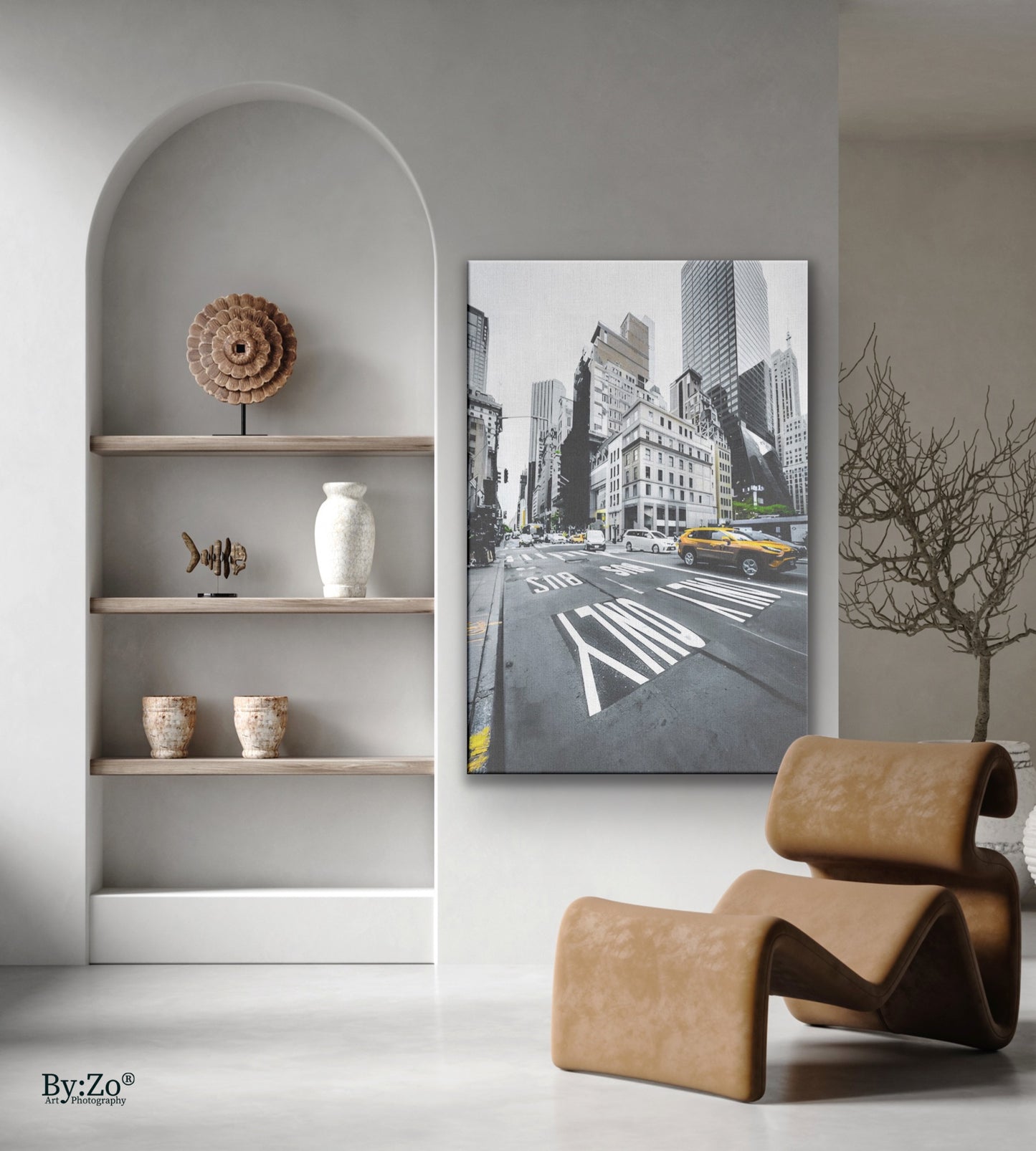 New York City Bus Lane Only Original Photography on Canvas - By:Zo