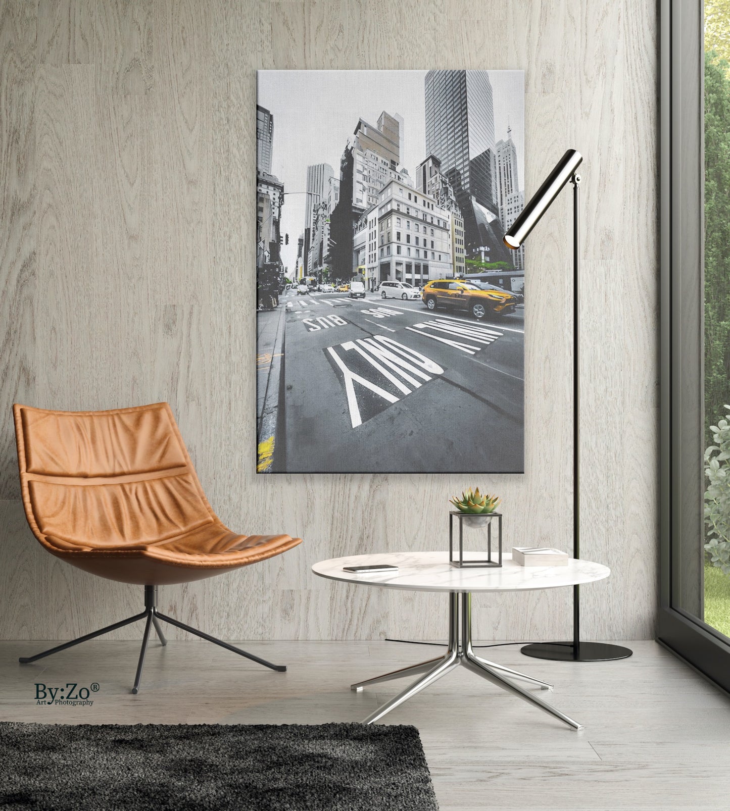 New York City Bus Lane Only Original Photography on Canvas - By:Zo