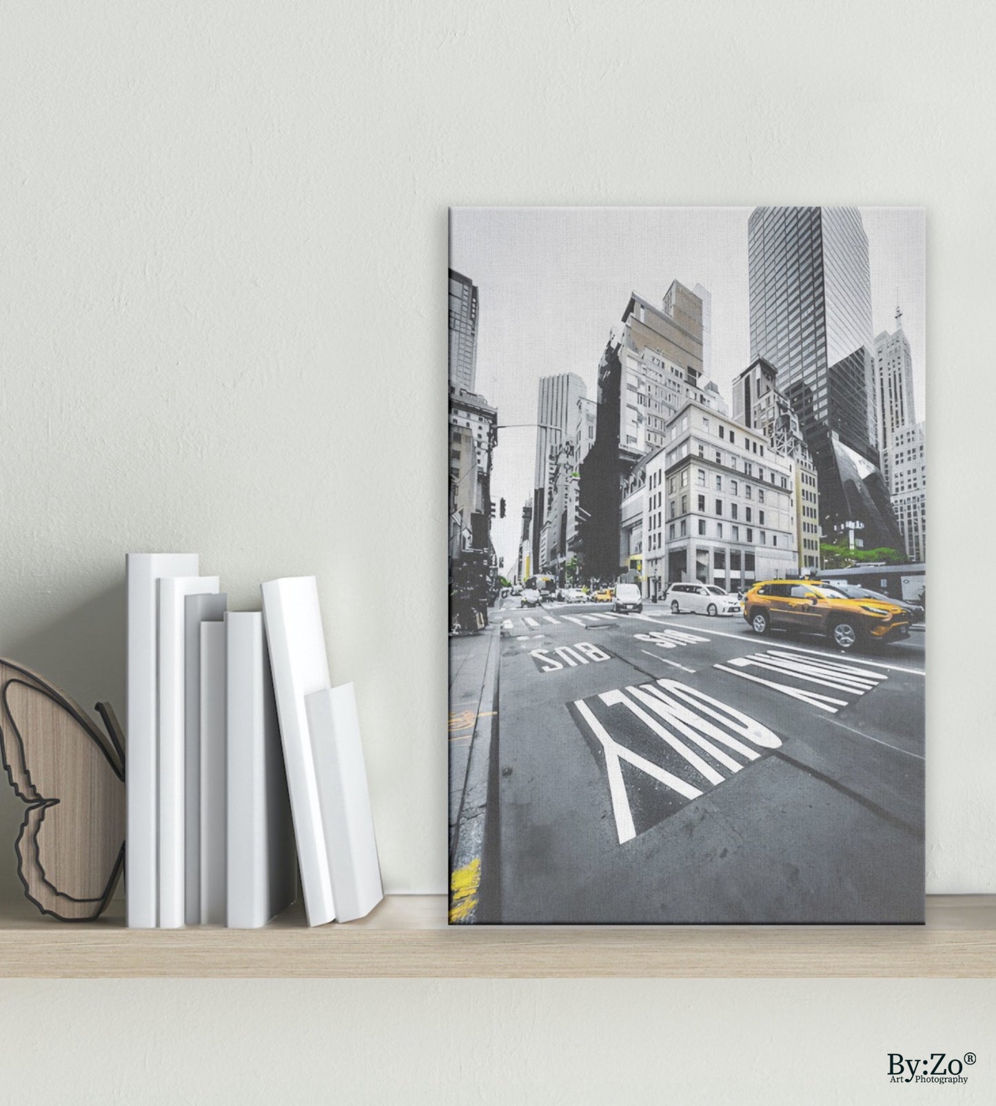 New York City Bus Lane Only Original Photography on Canvas - By:Zo