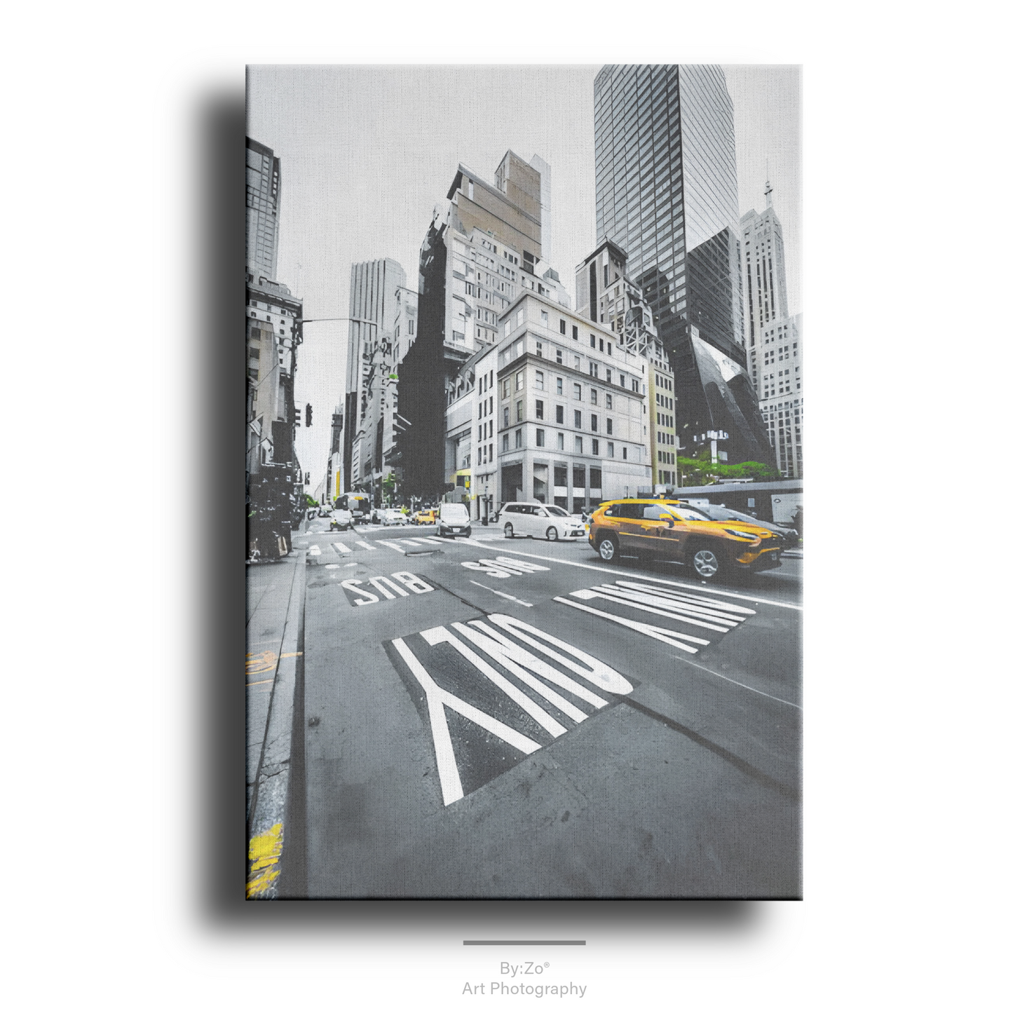 New York City Bus Lane Only Original Photography on Canvas teelaunch By:Zo®
