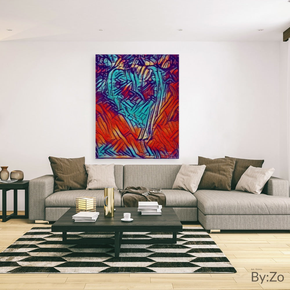 FROSTED HEART Abstract Digital Art from Sketch By:Zo® - By:Zo