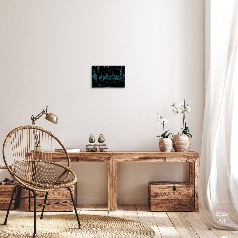 Sunset In Singapore - Original Photography And Digital Art  Giclee Canvas Print Pictorem.com for ByZo Art