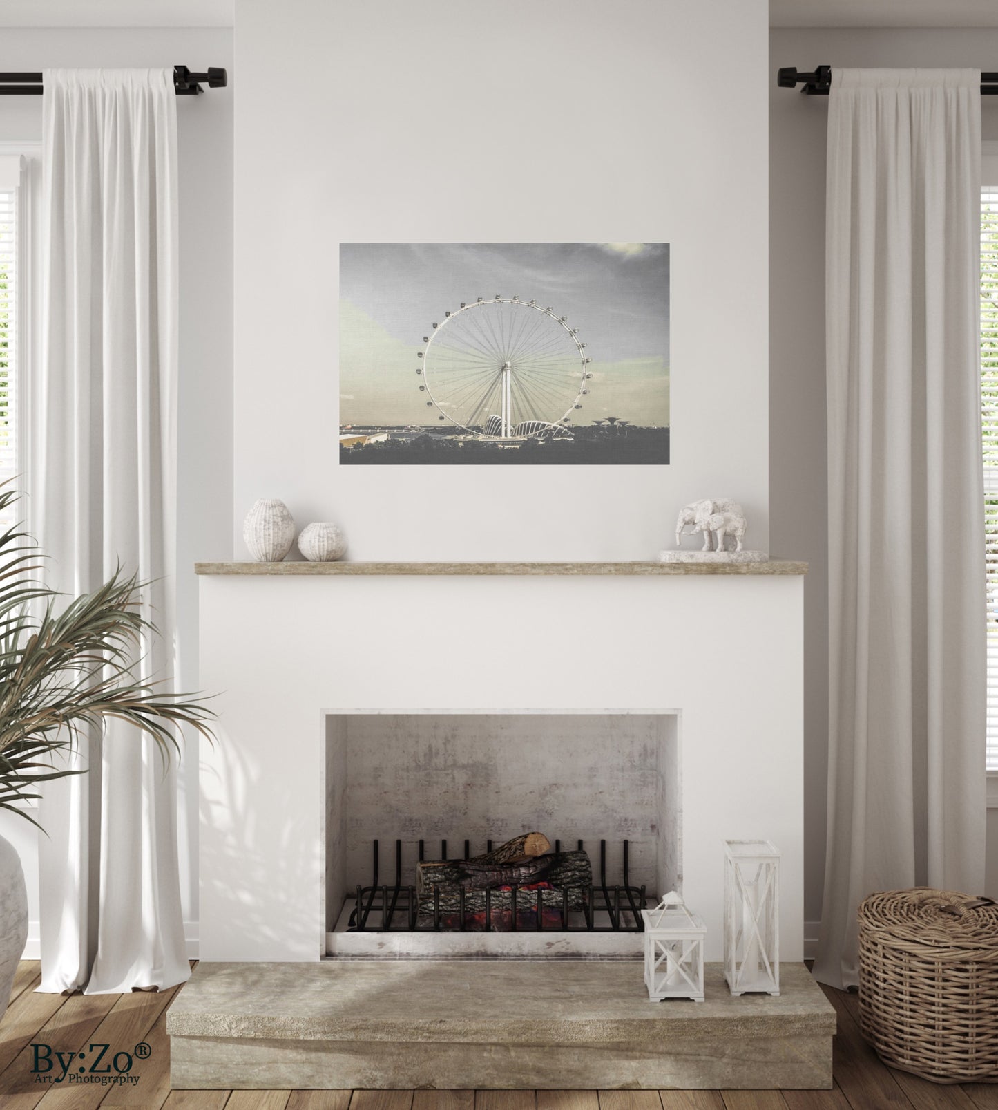 Singapore Flyer on Wrapped Canvas Print Original Photography - By:Zo