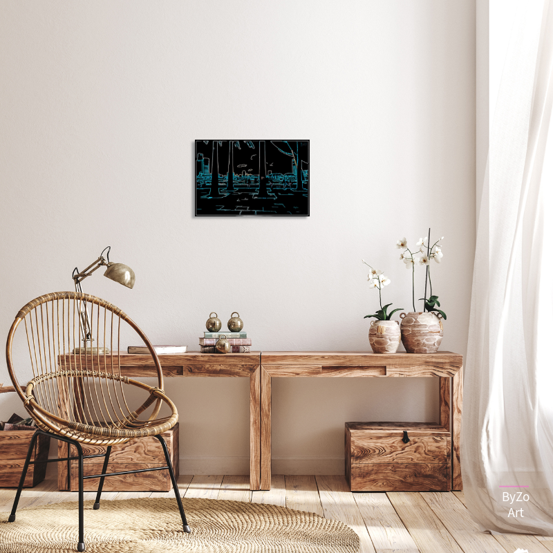 Sunset In Singapore - Original Photography And Digital Art  Giclee Canvas Print Pictorem.com for ByZo Art