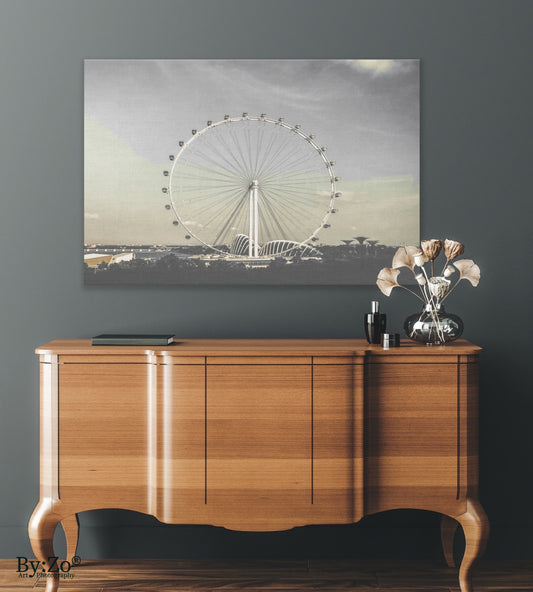 Singapore Flyer on Wrapped Canvas Print Original Photography - By:Zo