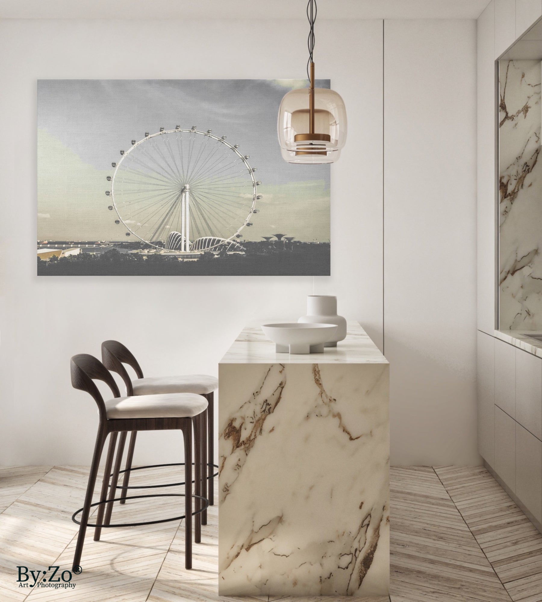 Singapore Flyer on Wrapped Canvas Print Original Photography - By:Zo