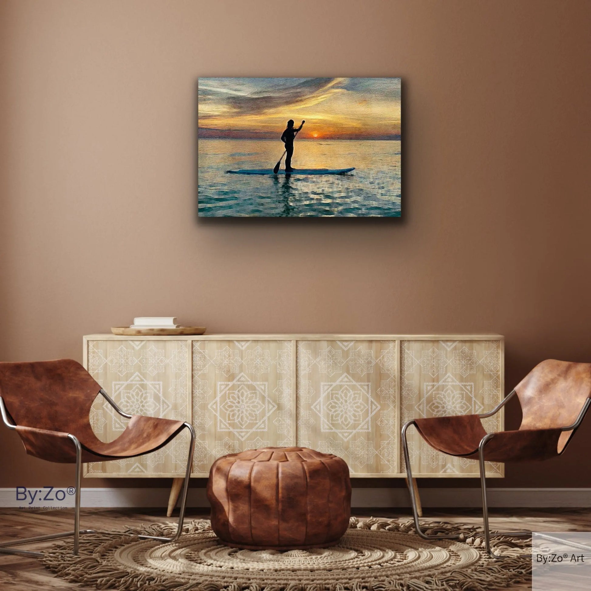 Beautiful Island SILHOUETTE and SUNSET Canvas Print Digital Art from Original Photograph By:Zo® - By:Zo