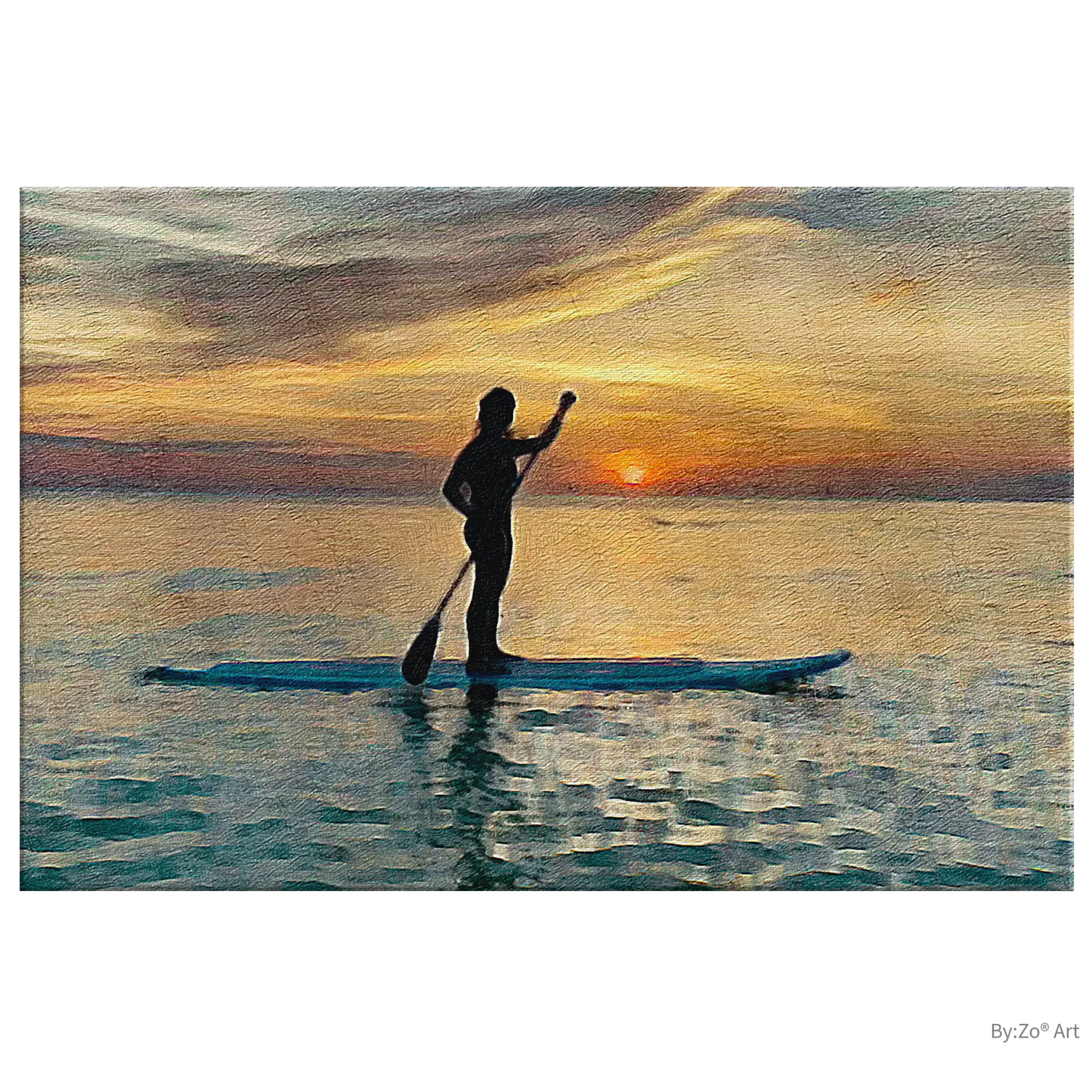 Beautiful Island SILHOUETTE and SUNSET Canvas Print Digital Art from Original Photograph By:Zo® - By:Zo