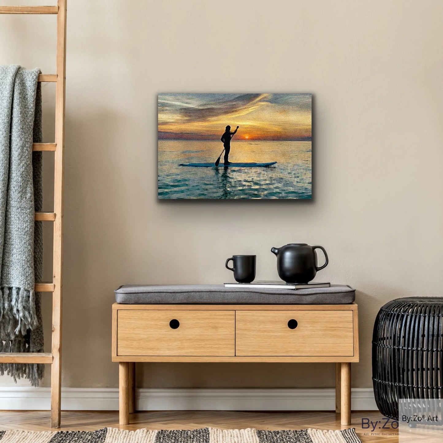 Beautiful Island SILHOUETTE and SUNSET Canvas Print Digital Art from Original Photograph By:Zo® - By:Zo