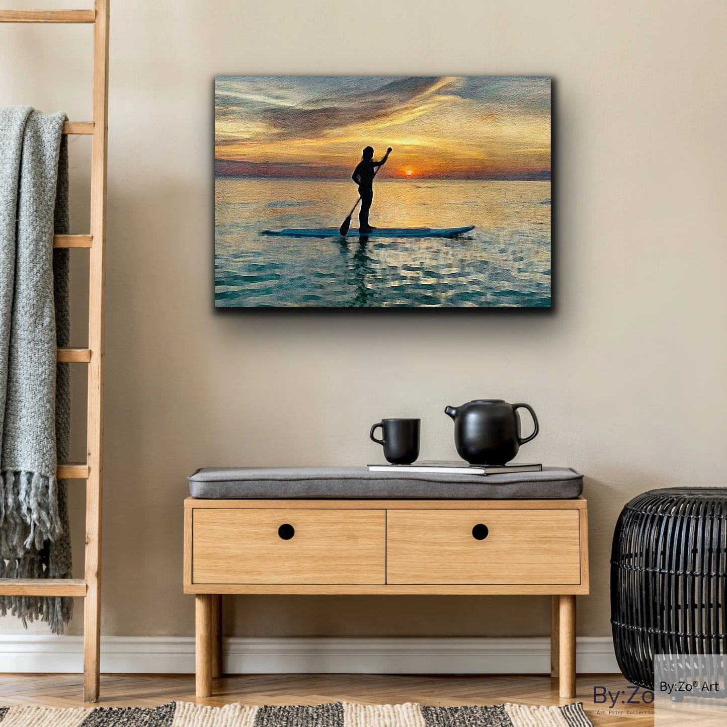 Beautiful Island SILHOUETTE and SUNSET Canvas Print Digital Art from Original Photograph By:Zo® - By:Zo