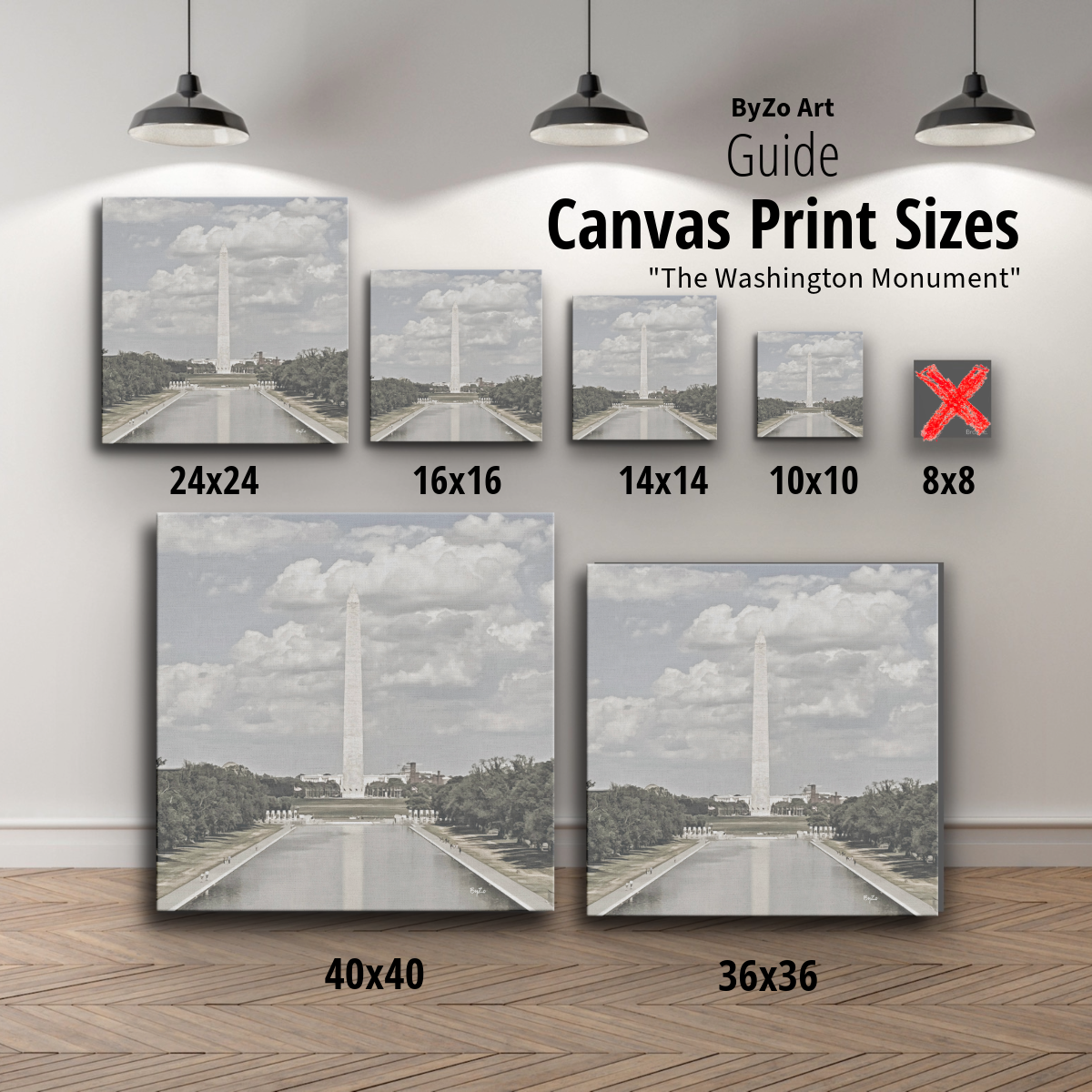 Washington Monument DC, Square Canvas ByZo Art Photography teelaunch