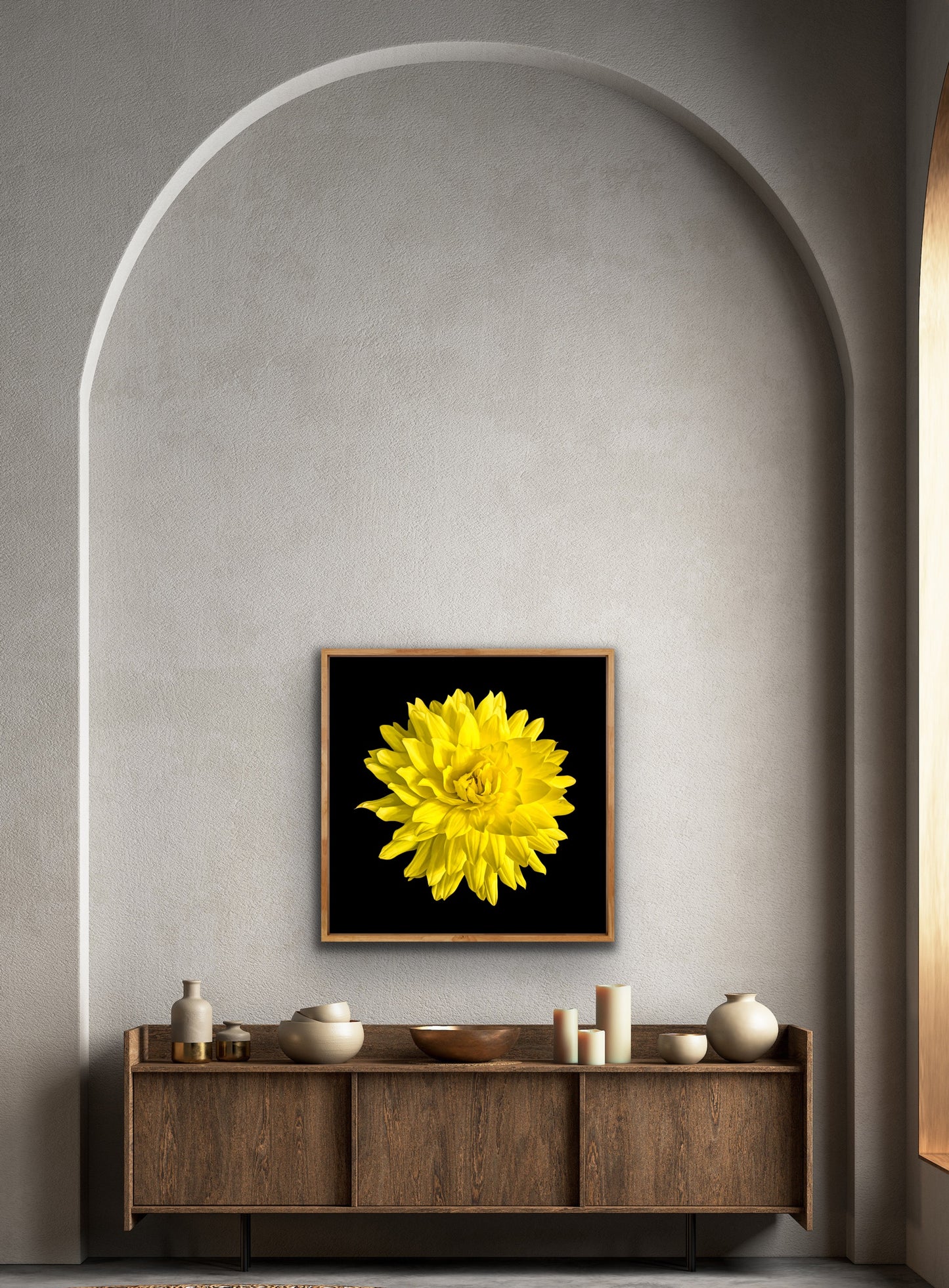 Dahlia In Black - Giclee Art Print - By:Zo