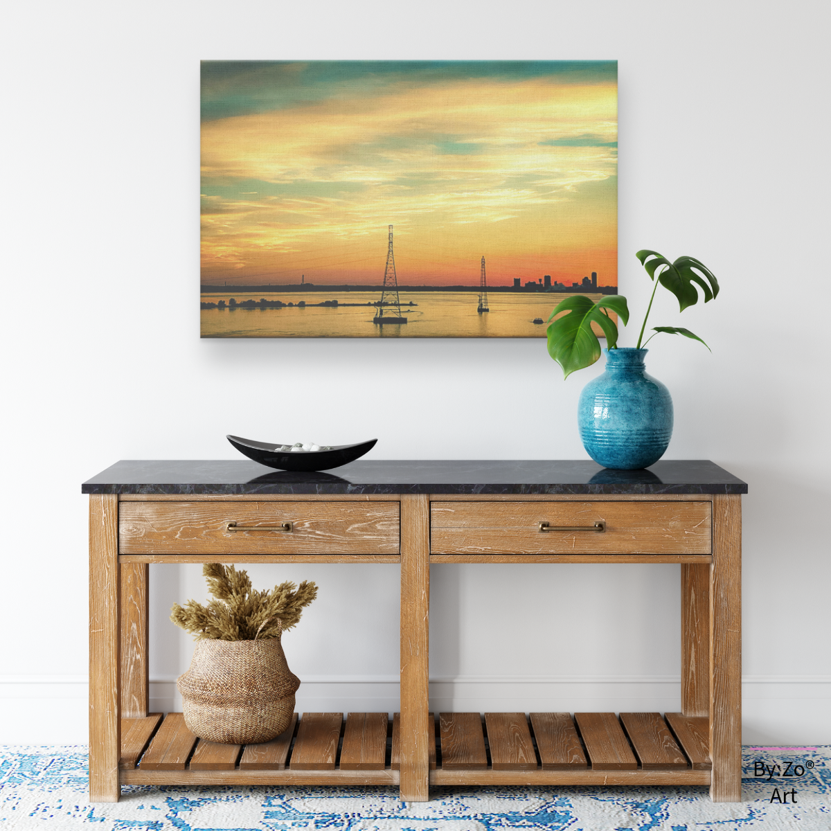 Wrapped Canvas, "August Farewell: A Painted Sky's Promise" teelaunch