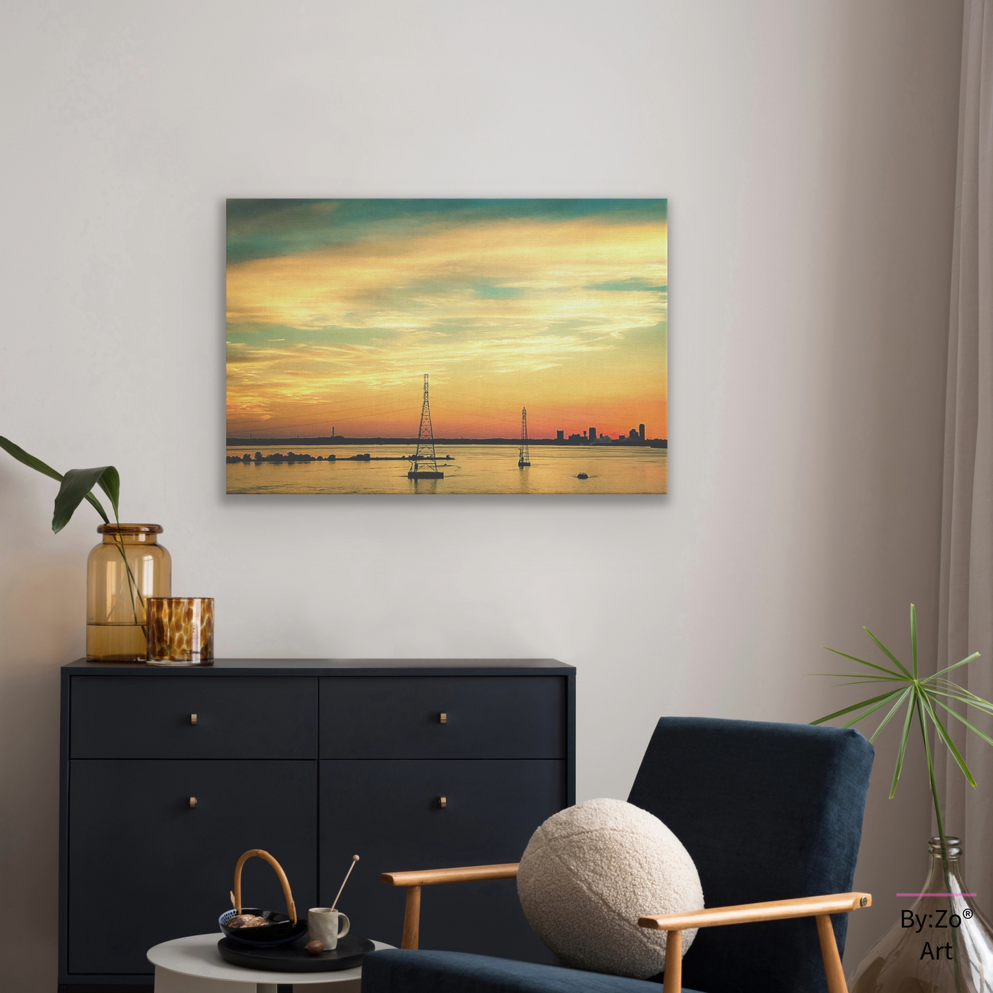 Wrapped Canvas, "August Farewell: A Painted Sky's Promise" teelaunch