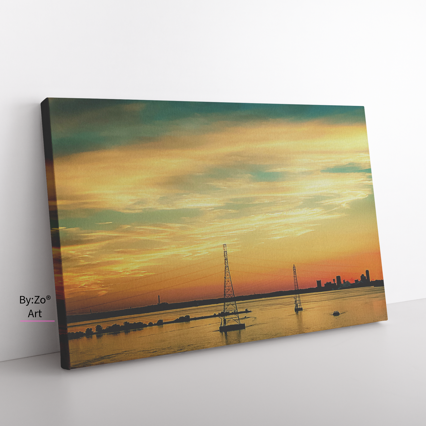 Wrapped Canvas, "August Farewell: A Painted Sky's Promise" teelaunch