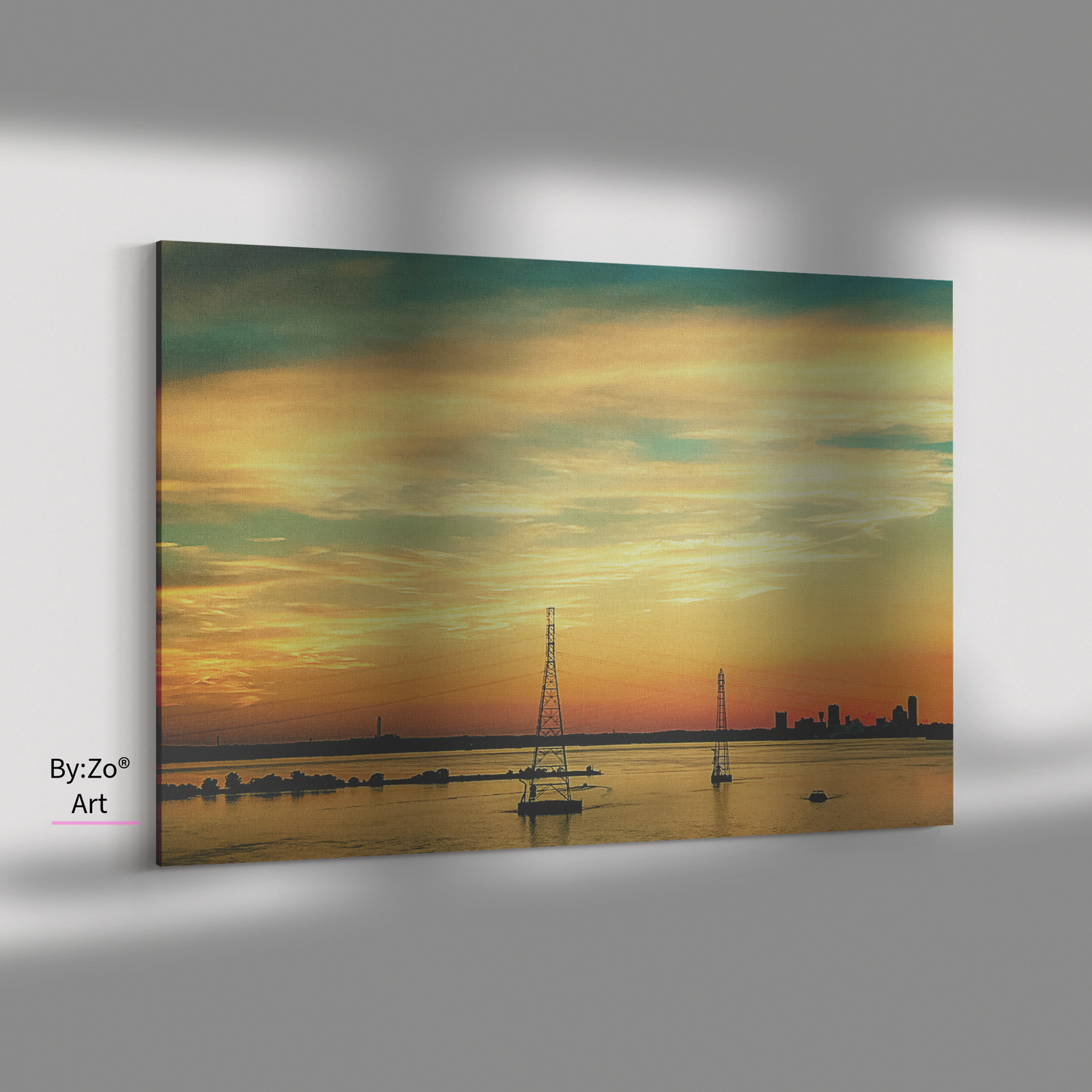 Wrapped Canvas, "August Farewell: A Painted Sky's Promise" teelaunch