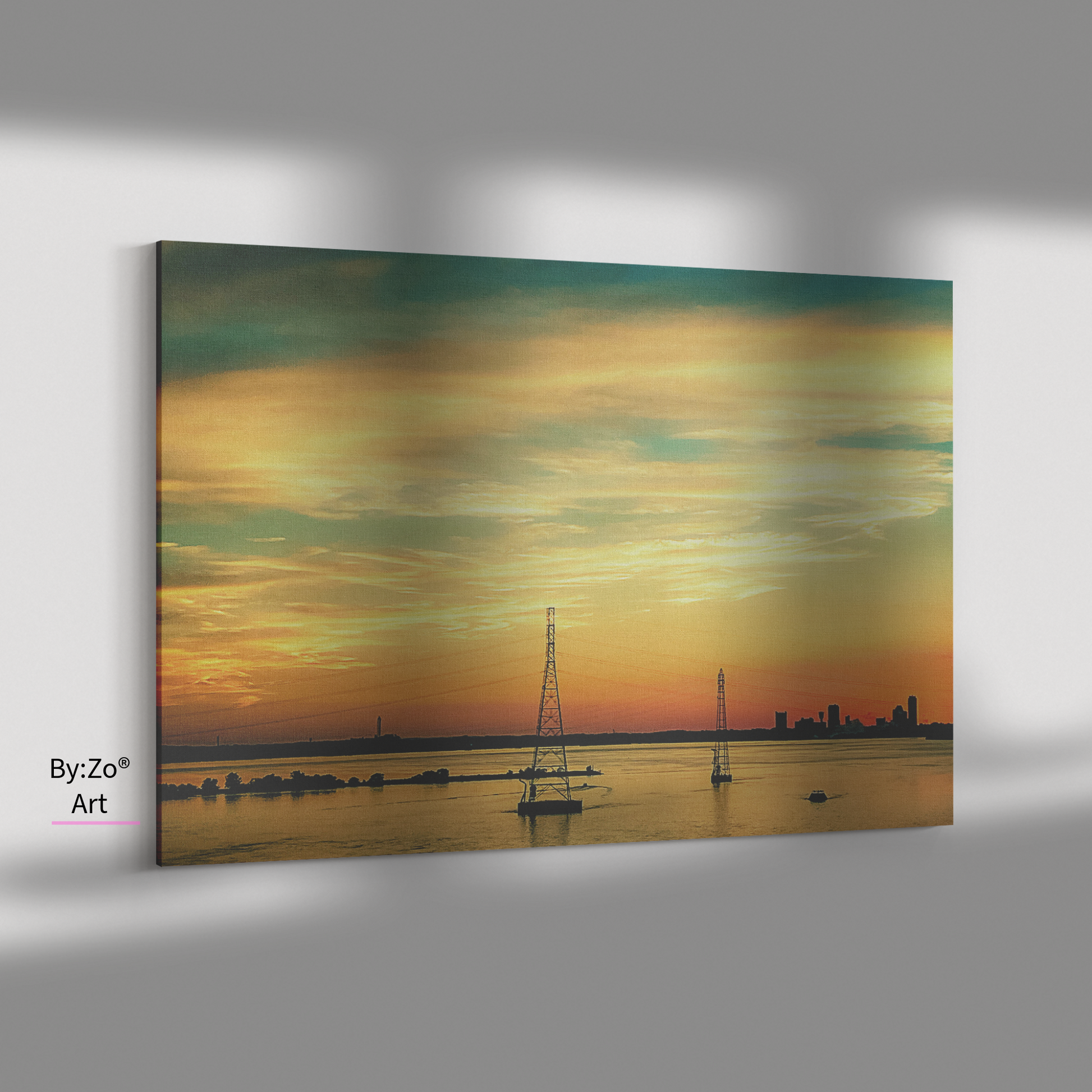 Wrapped Canvas, "August Farewell: A Painted Sky's Promise" teelaunch