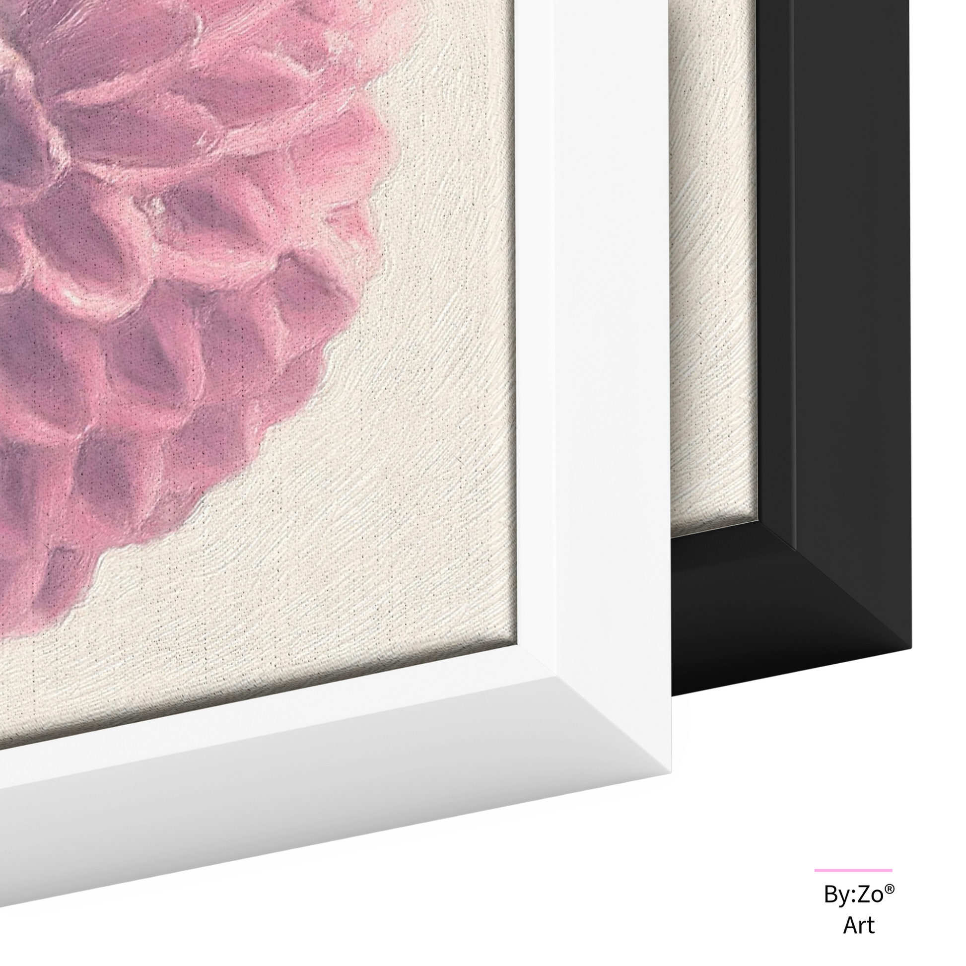 Floater Framed Canvas, Square - Japanese Dahlia Original Art Photography teelaunch