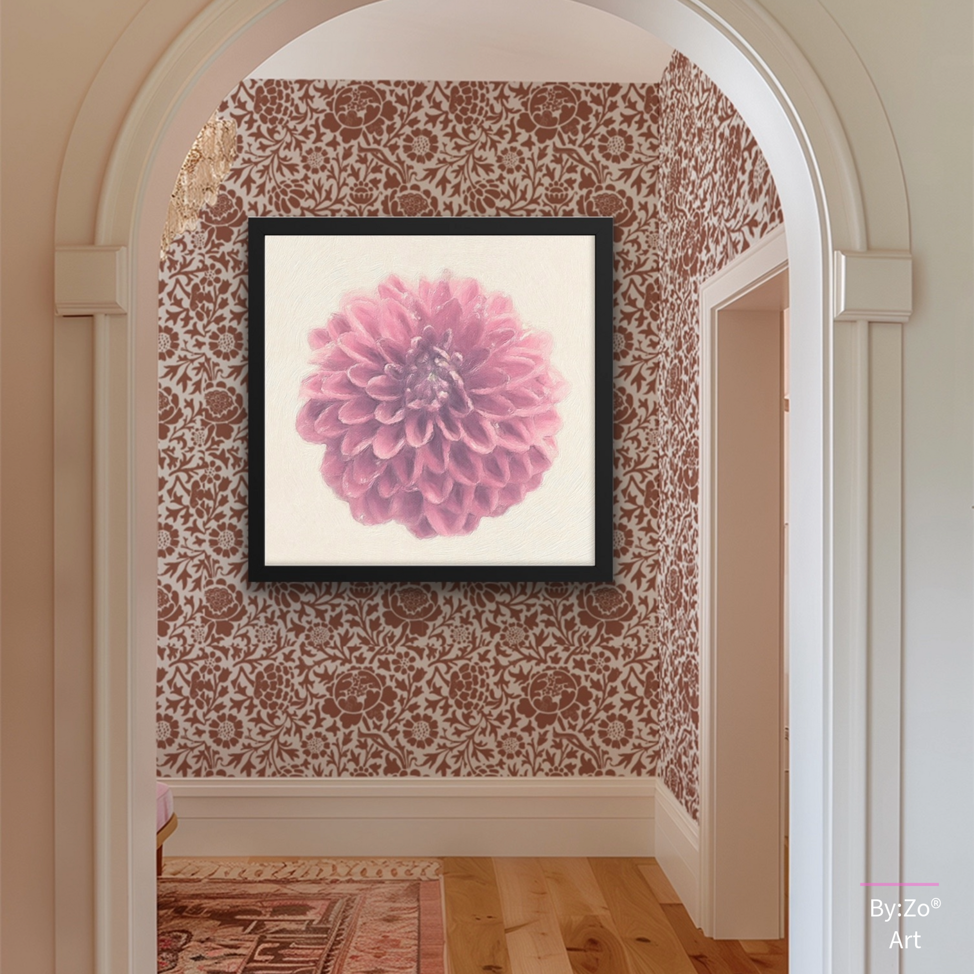 Framed Archival Semi Gloss Paper / Japanese Dahlia Original Art Photography teelaunch