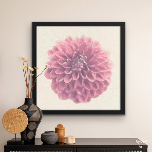 Framed Archival Semi Gloss Paper / Japanese Dahlia Original Art Photography teelaunch