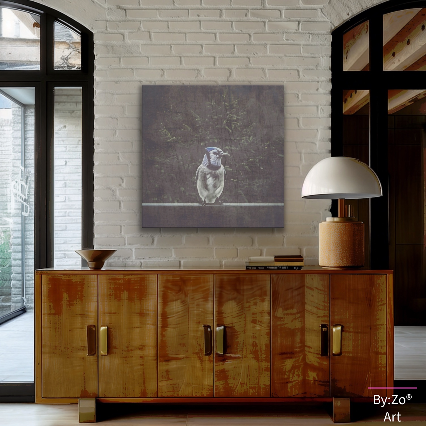 Wrapped Canvas "A Blue Jay's Visit" Original Fine Art Photography teelaunch