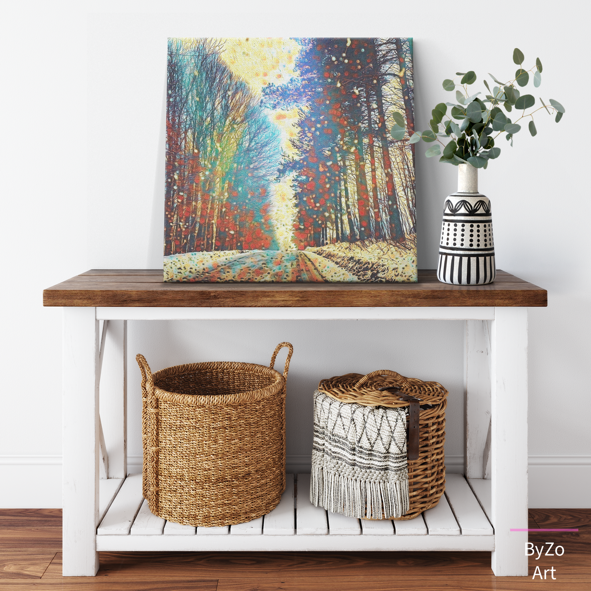 Square Wrapped Canvas "Chilly Route" Original Photography Mixed Media - By:Zo