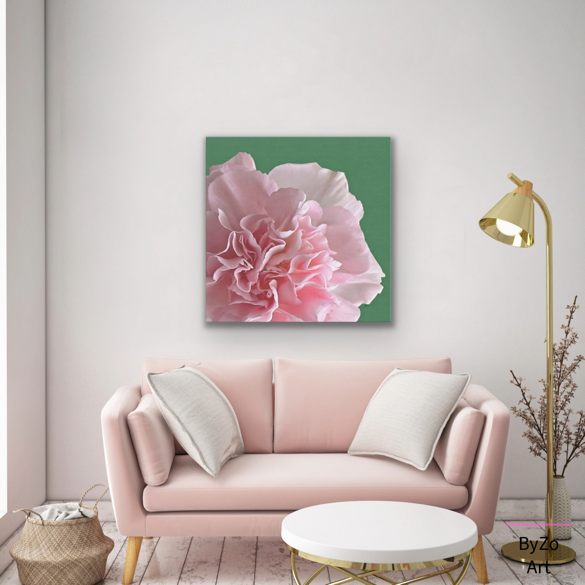 Carnation Flower Canvas Wall Decor Original Photography teelaunch By:Zo