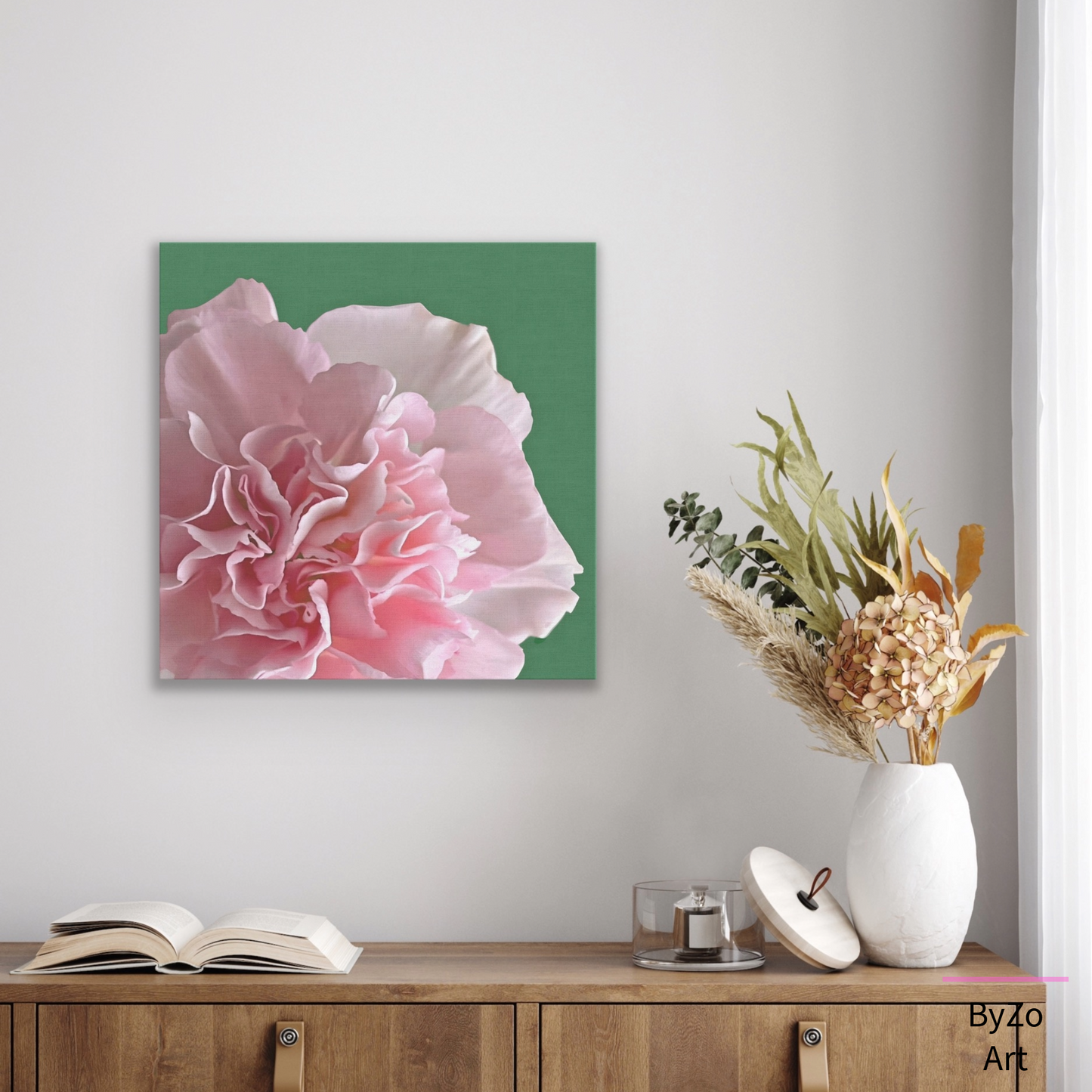 Carnation Flower Canvas Wall Decor Original Photography teelaunch By:Zo