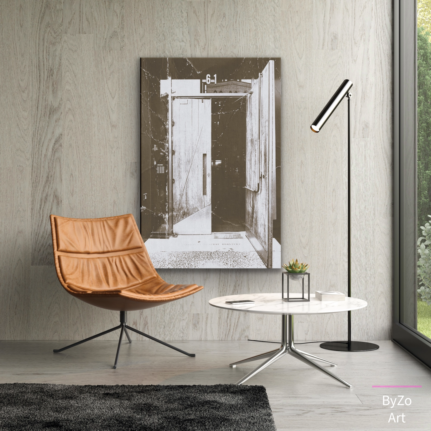 Wrapped Canvas "The Charm of a City That Never Sleeps, One Door at a Time" NYC teelaunch