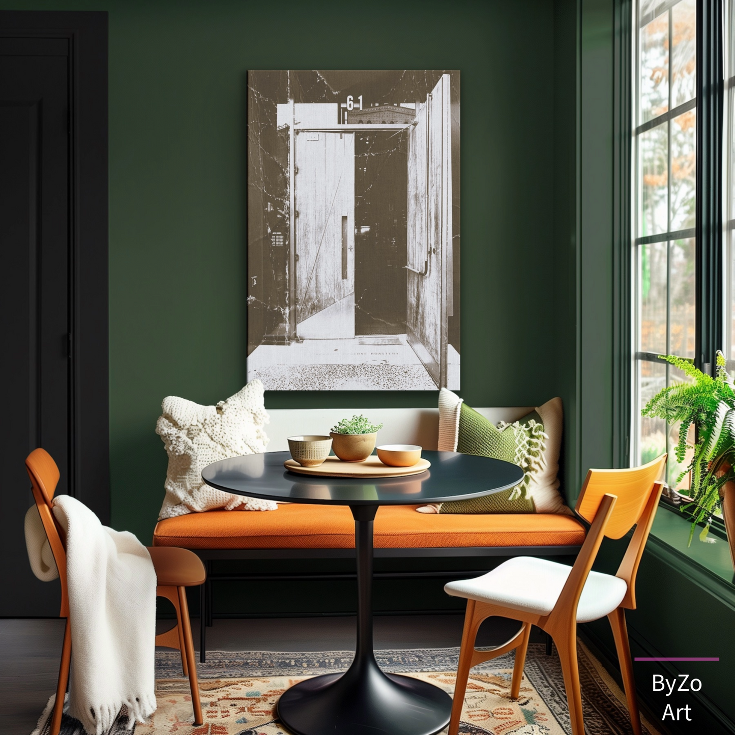 Wrapped Canvas "The Charm of a City That Never Sleeps, One Door at a Time" NYC teelaunch