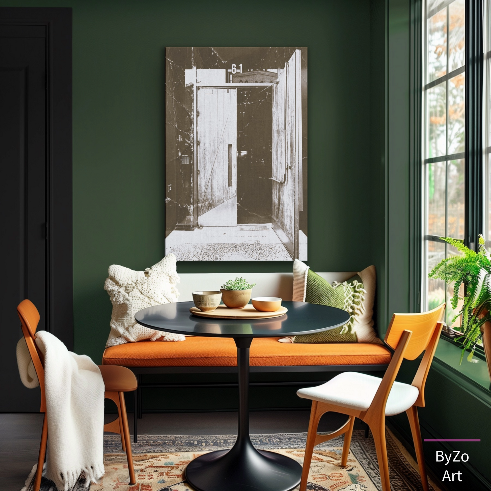 Wrapped Canvas "The Charm of a City That Never Sleeps, One Door at a Time" NYC teelaunch