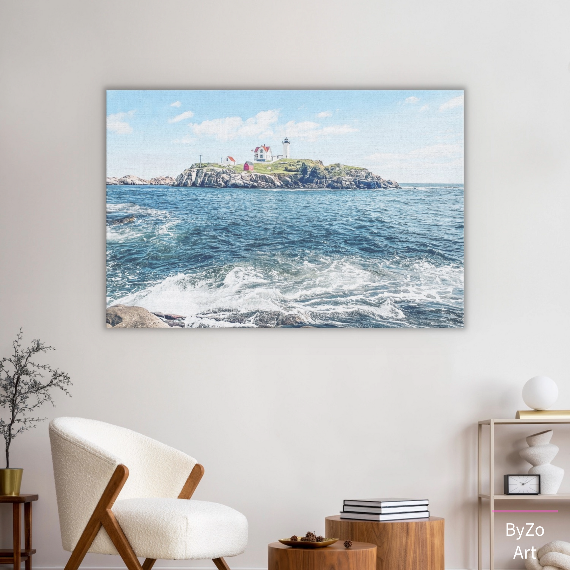 Wrapped Canvas, "The Nubble Lighthouse" Art Photography teelaunch By:Zo