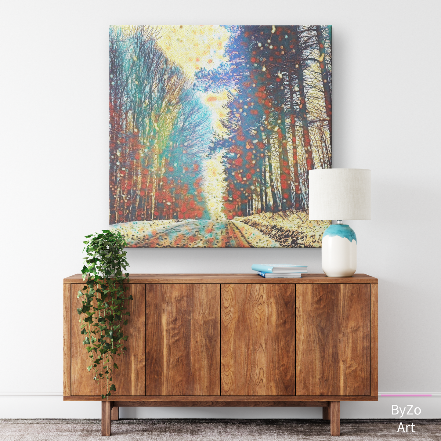 Square Wrapped Canvas "Chilly Route" Original Photography Mixed Media - By:Zo