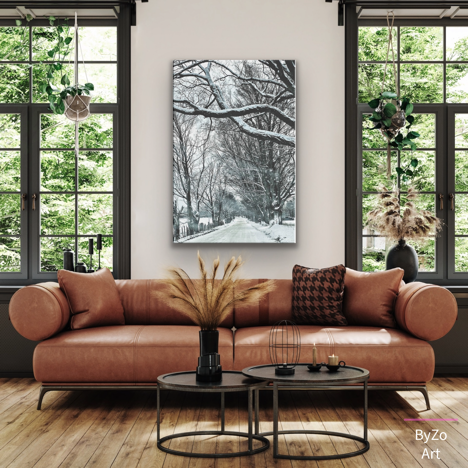 Wrapped Canvas, "Winter Country Road" Original ByZo Art Photography - By:Zo