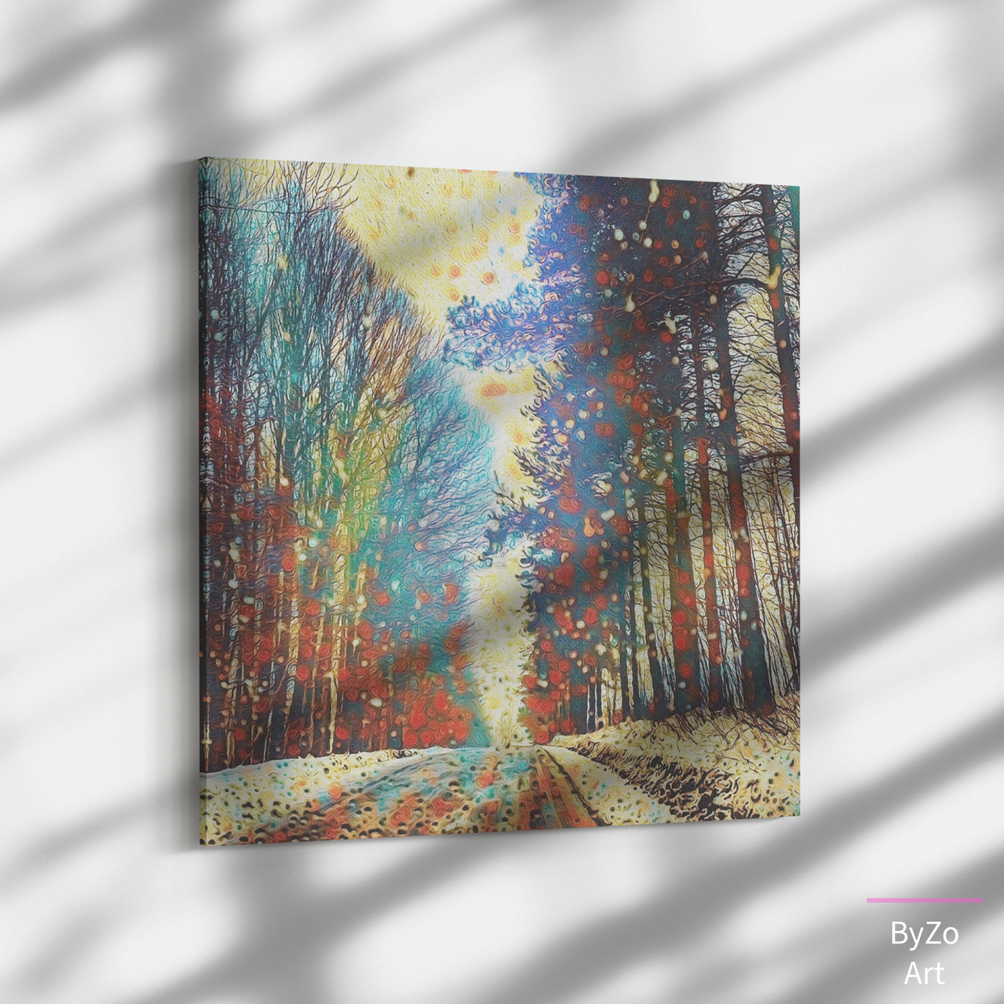Square Wrapped Canvas "Chilly Route" Original Photography Mixed Media - By:Zo