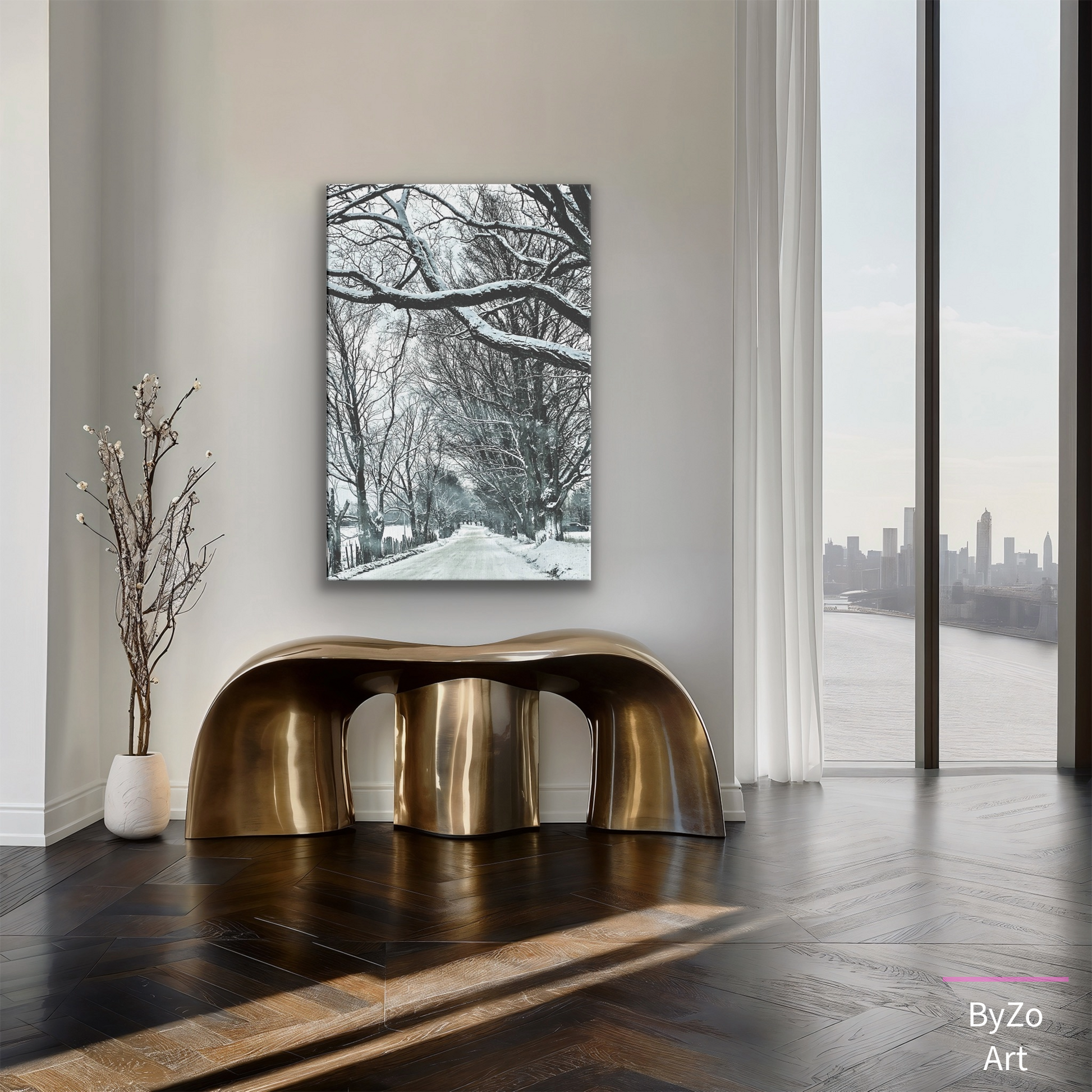 Wrapped Canvas, "Winter Country Road" Original ByZo Art Photography - By:Zo