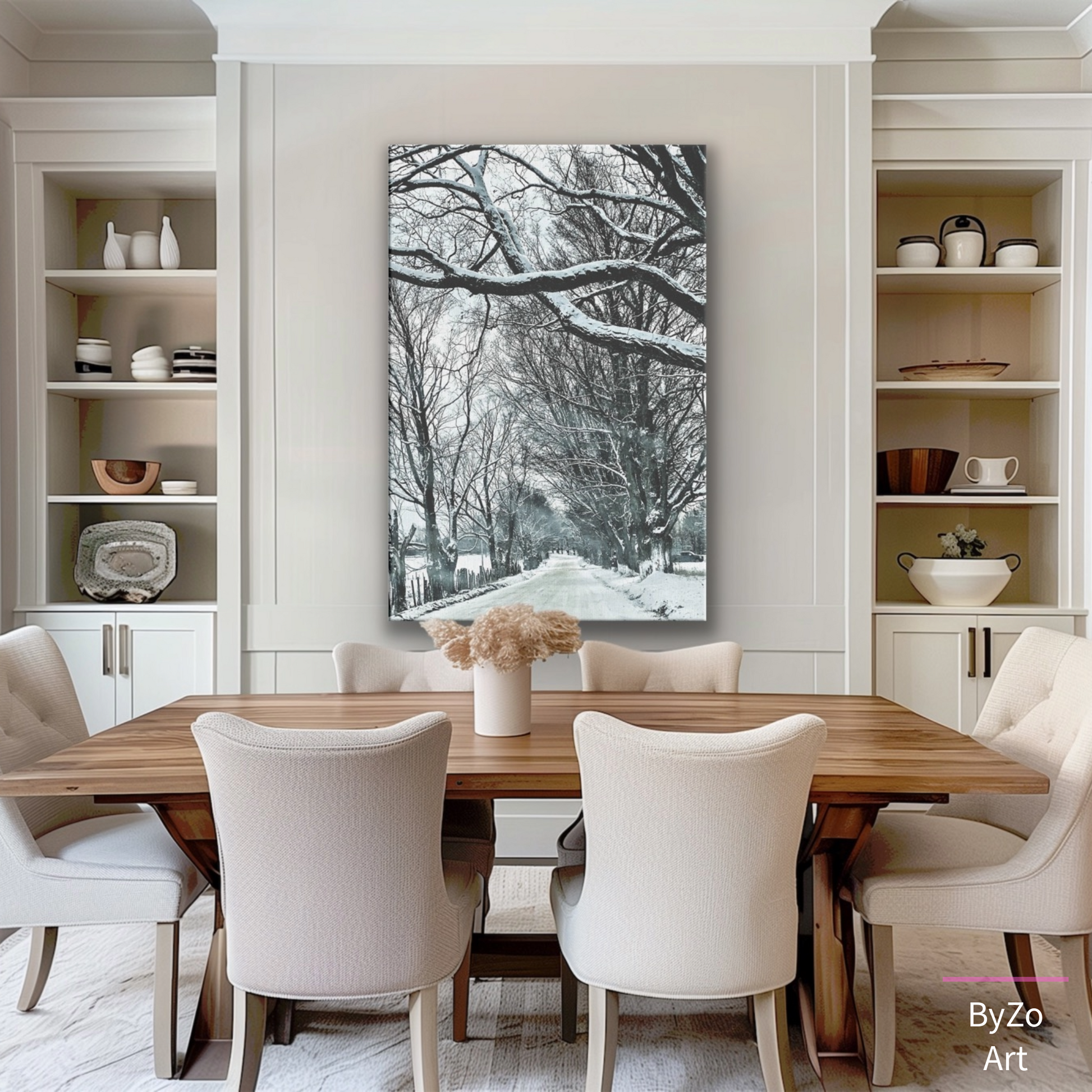 Wrapped Canvas, "Winter Country Road" Original ByZo Art Photography - By:Zo