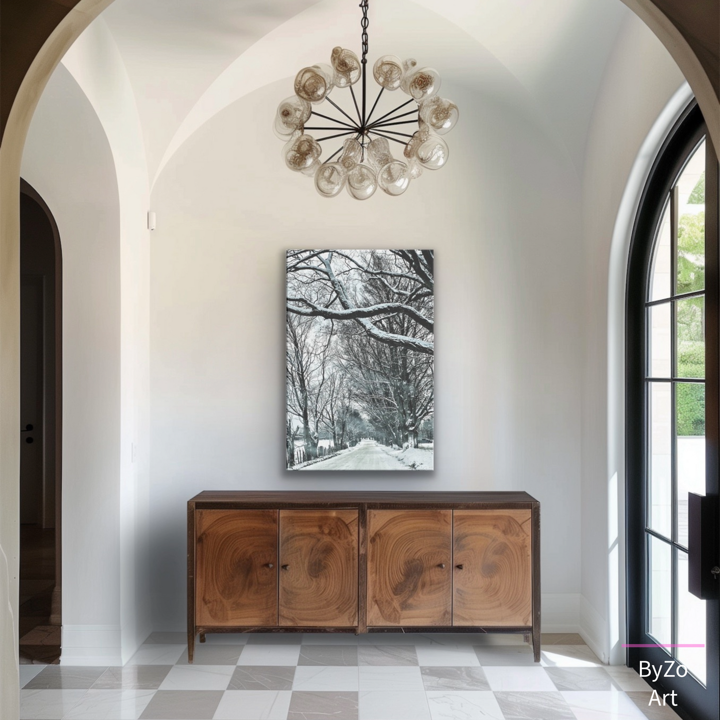 Wrapped Canvas, "Winter Country Road" Original ByZo Art Photography - By:Zo