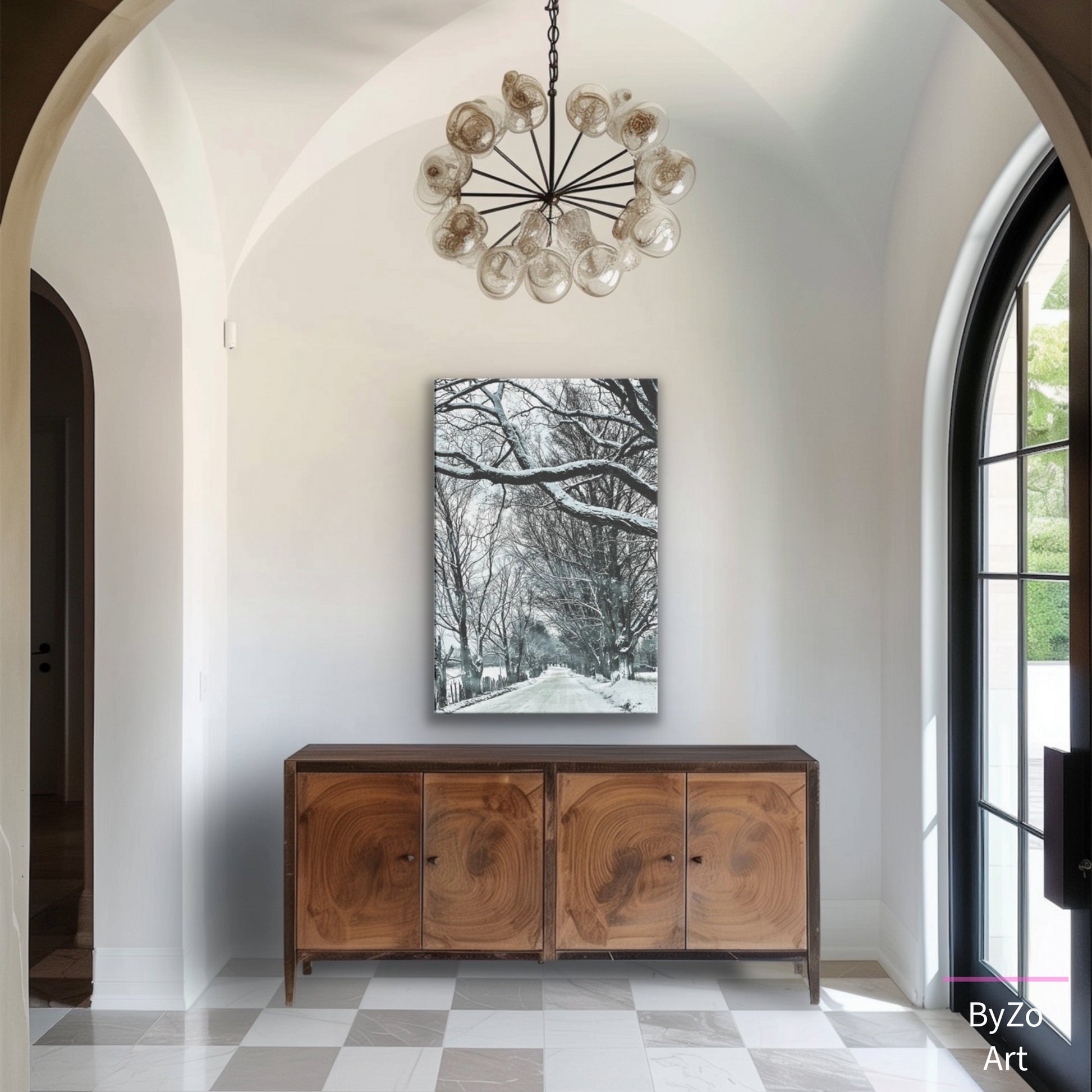 Wrapped Canvas, "Winter Country Road" Original ByZo Art Photography - By:Zo