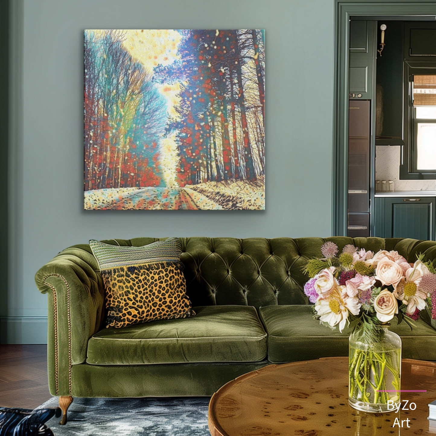 Square Wrapped Canvas "Chilly Route" Original Photography Mixed Media - By:Zo