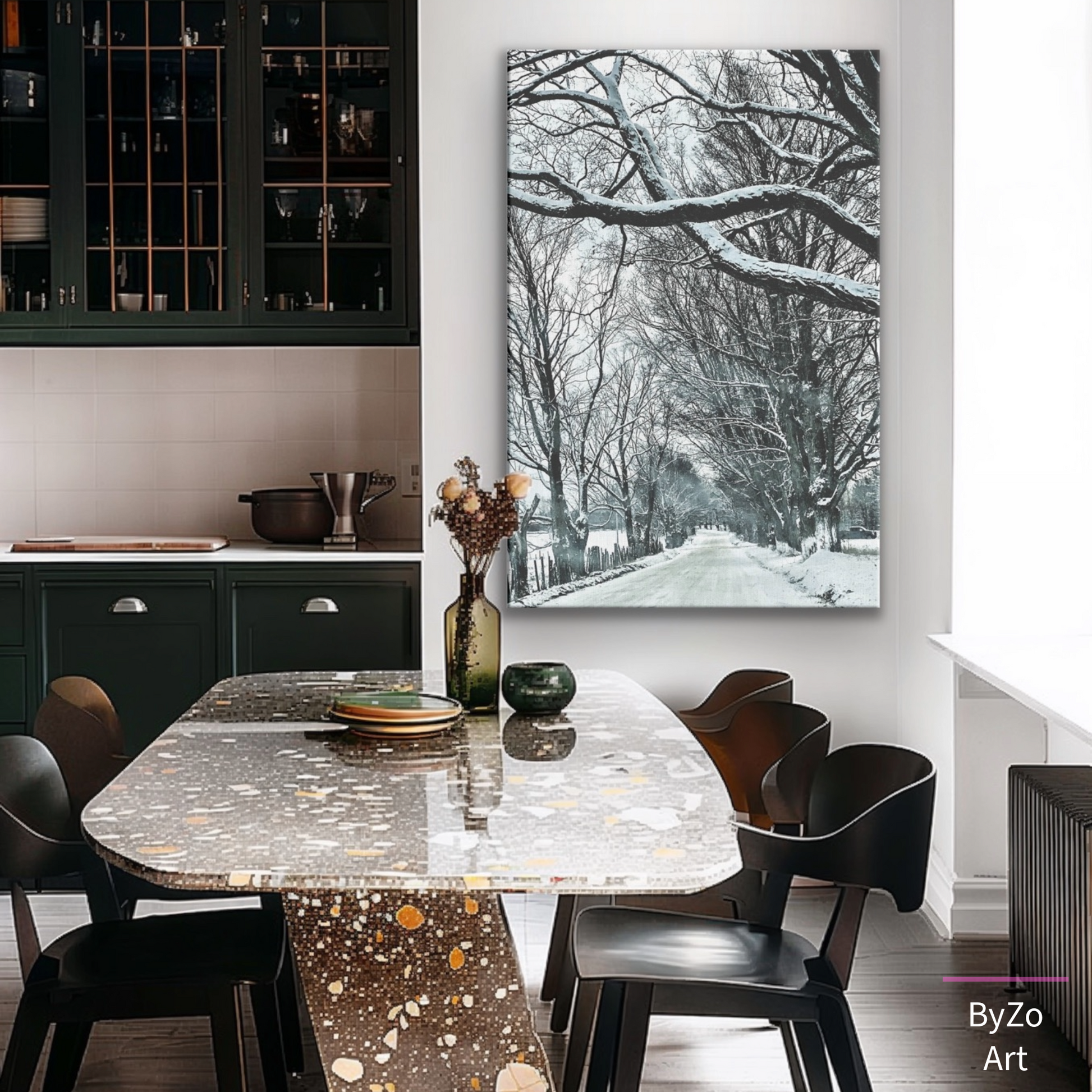 Wrapped Canvas, "Winter Country Road" Original ByZo Art Photography - By:Zo