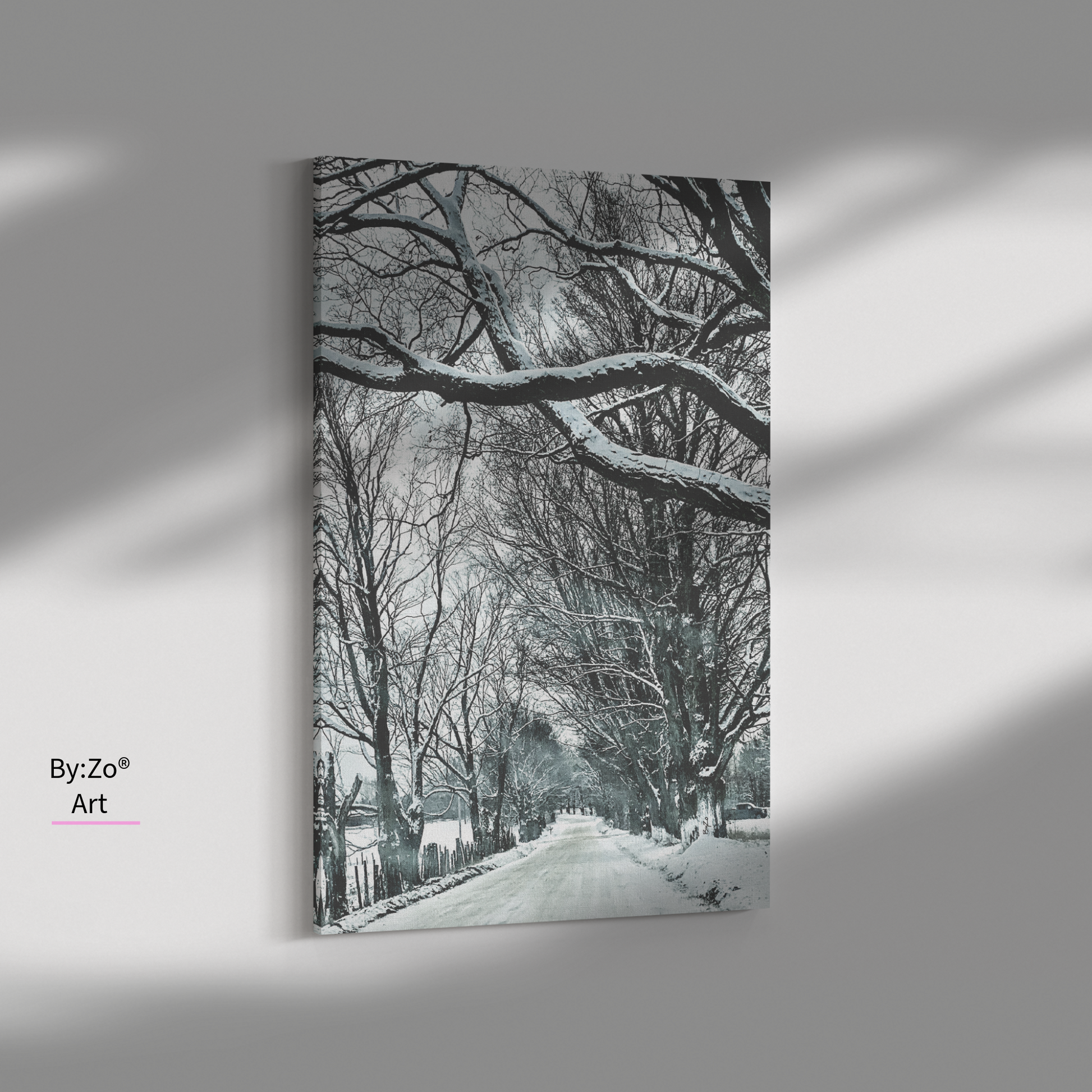 Wrapped Canvas, "Winter Country Road" Original ByZo Art Photography - By:Zo
