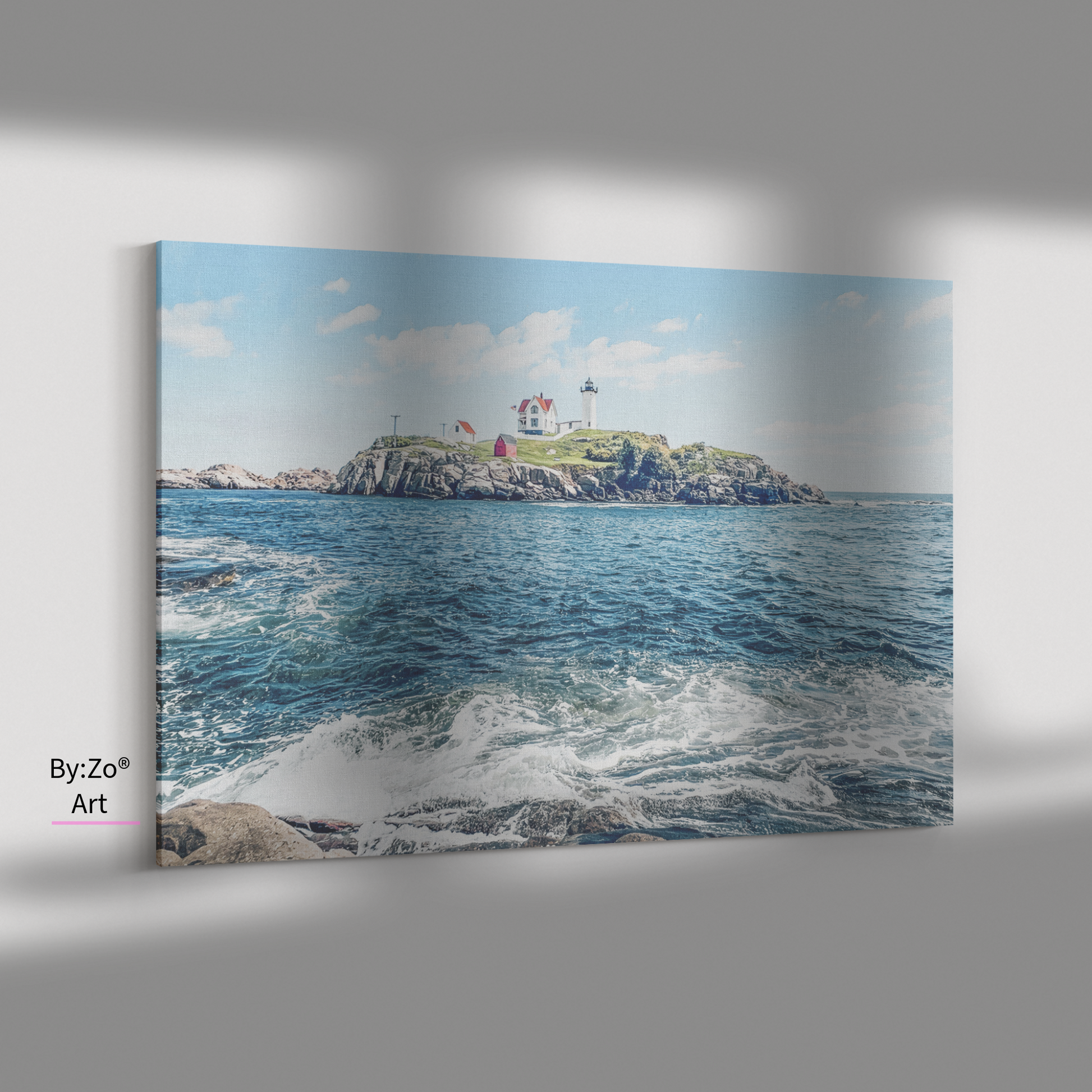 Wrapped Canvas, "The Nubble Lighthouse" Art Photography teelaunch By:Zo
