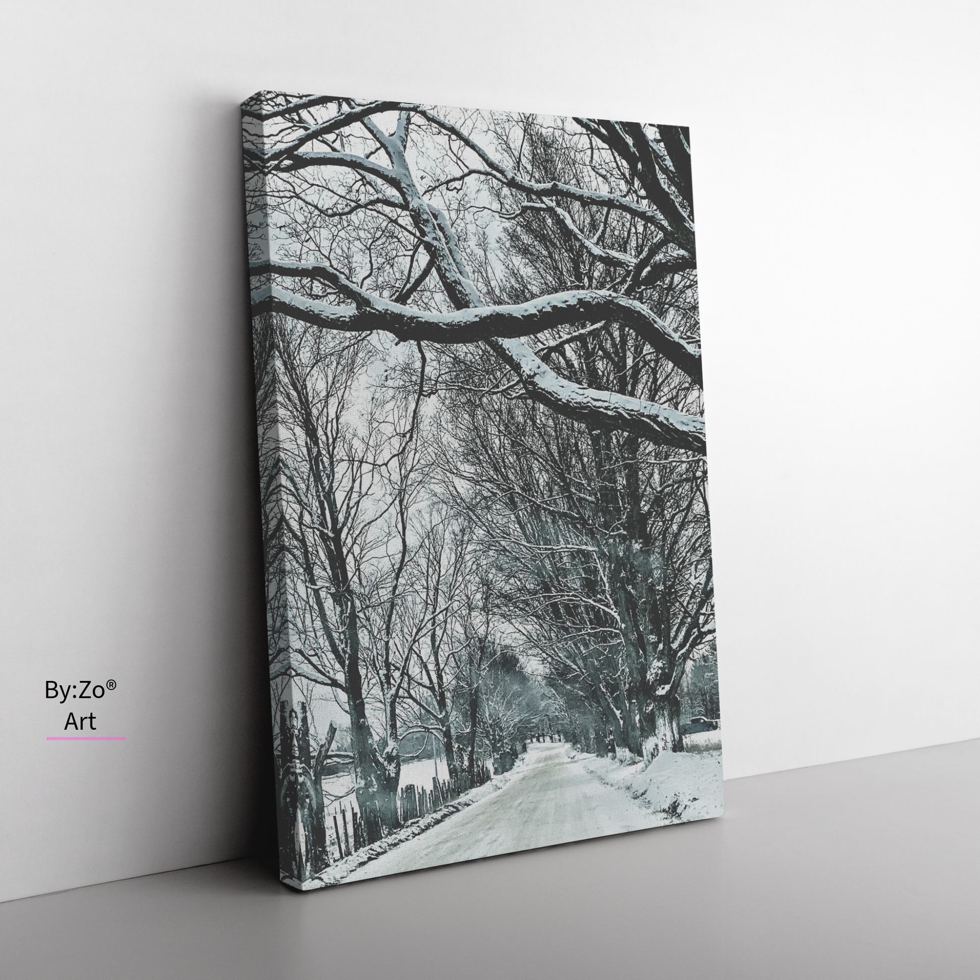 Wrapped Canvas, "Winter Country Road" Original ByZo Art Photography - By:Zo