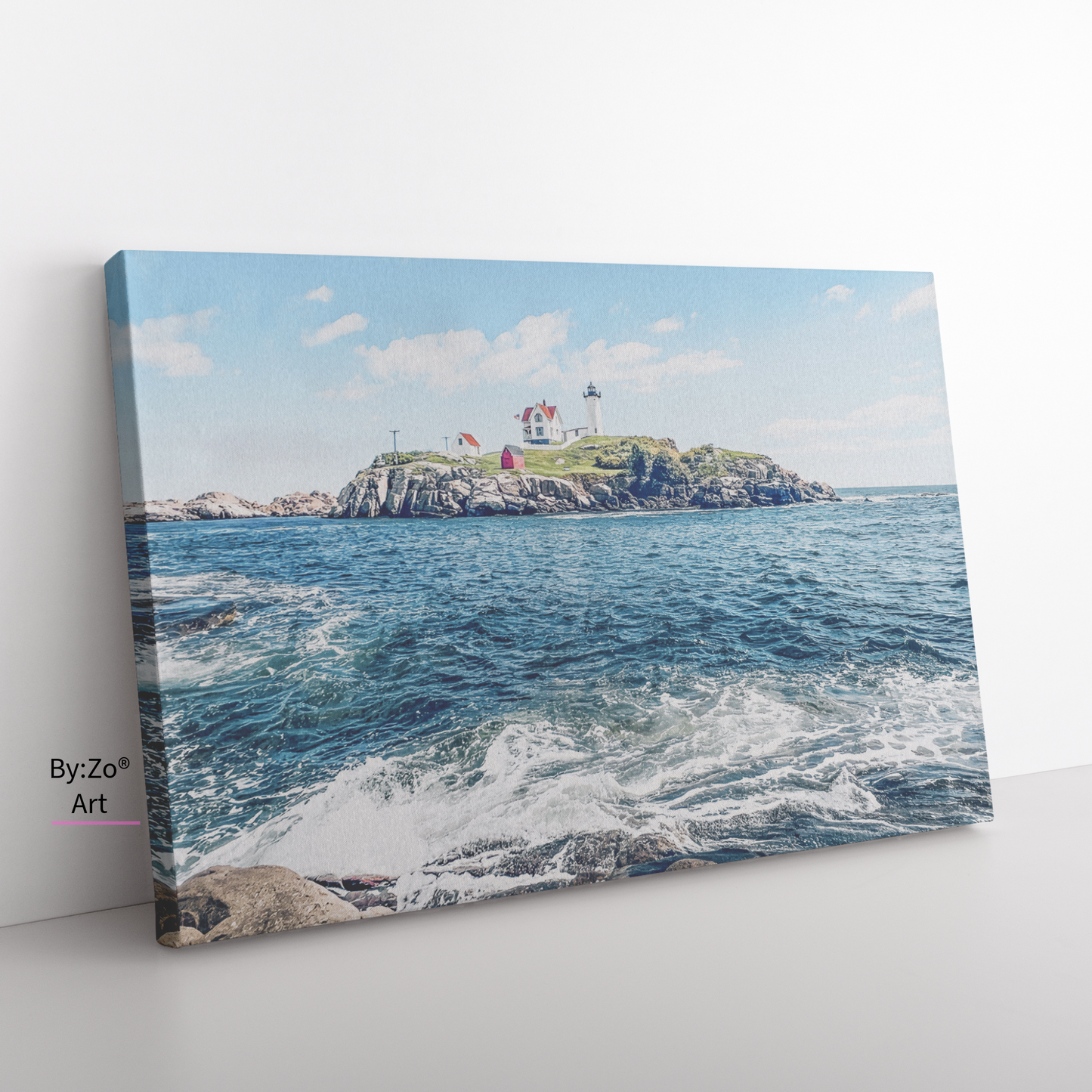Wrapped Canvas, "The Nubble Lighthouse" Art Photography teelaunch By:Zo